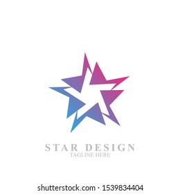 Abstract star logo design. Icon star vector template