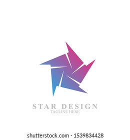 Abstract star logo design. Icon star vector template