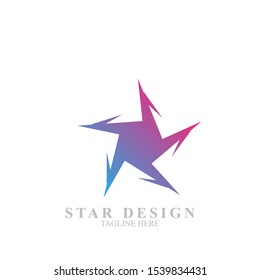 Abstract star logo design. Icon star vector template