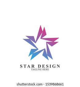 Abstract star logo design. Icon star vector template
