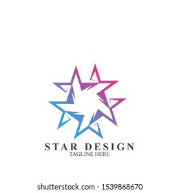 Abstract star logo design. Icon star vector template
