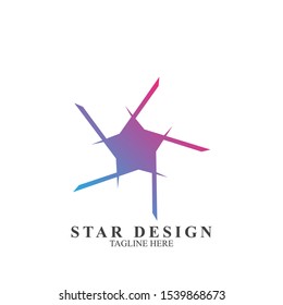 Abstract star logo design. Icon star vector template