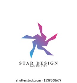 Abstract star logo design. Icon star vector template