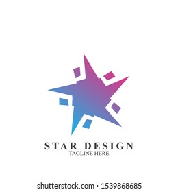 Abstract star logo design. Icon star vector template