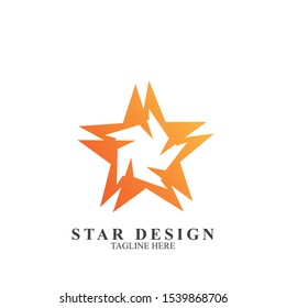 Abstract star logo design. Icon star vector template