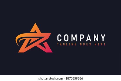 Abstract Star Logo Design. Modern Orange Star Symbol Design Usable For Business, Community, Foundation, Industrial, Tech, Services Company. Flat Vector Logo Design Illustration.