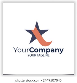Abstract star logo design template