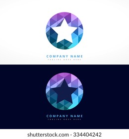 abstract star logo design template illustration