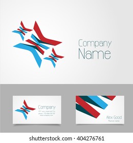 Abstract star logo design template
