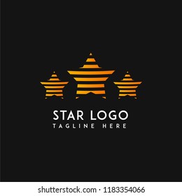 Abstract star logo icon design template