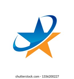 Abstract star logo icon design template elements