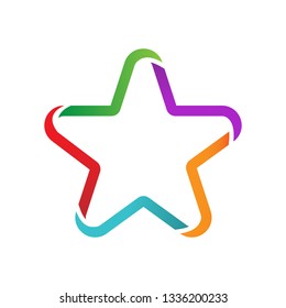 Abstract star logo icon design template elements