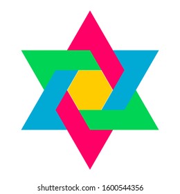 Abstract star logo icon, design template elements