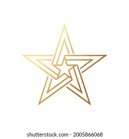 Resumen de la plantilla del vector de diseño del icono del logotipo de la estrella. Concepto de diseño con logotipo Star sencillo y elegante. Plantilla de diseño vectorial de icono del logotipo de estrella para empresas, marca, empresa, sitio web, símbolo, empresa, logotipo.