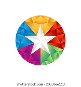 Abstract Star Logo icon Design Vector template. Simple and Elegant Star Logo design concept. Star Logo icon vector design template for business, branding, company, website, symbol, corporate, logo.
