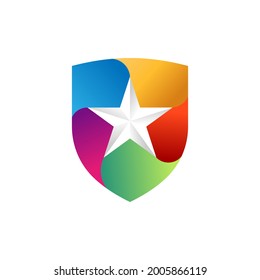 Abstrakte Star-Logo-Symbol Design-Vektorvorlage. Farbiges Design des Star Logos. Star Logo Symbol Vektordesign Vorlage für Unternehmen, Branding, Unternehmen, Website, Symbol, Unternehmen, Logo.