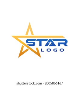 Abstract Star Logo icon Design Vector template. Simple and Elegant Star Logo design concept. Star Logo icon vector design template for business, branding, company, website, symbol, corporate, logo.