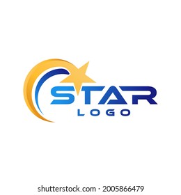 Abstrakte Star-Logo-Symbol Design-Vektorvorlage. Einfaches und elegantes Design-Konzept für das Star-Logo. Star Logo Symbol Vektordesign Vorlage für Unternehmen, Branding, Unternehmen, Website, Symbol, Unternehmen, Logo.