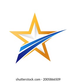 Abstract Star Logo icon Design Vector template. Simple and Elegant Star Logo design concept. Star Logo icon vector design template for business, branding, company, website, symbol, corporate, logo.