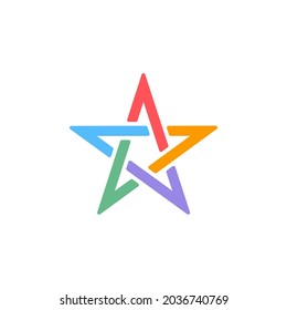 Abstract star logo icon design template elements