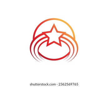 Resumen de elementos de plantilla de diseño de icono de estrella