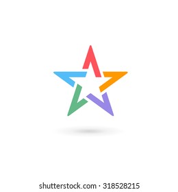 Abstract Star Logo Icon Design Template Elements
