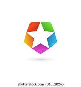 Abstract star logo icon design template elements
