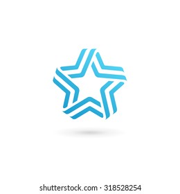 Abstract star logo icon design template elements
