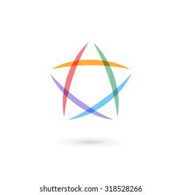 Abstract Star Logo Icon Design Template Elements
