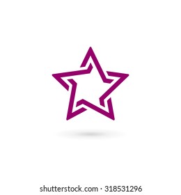 Abstract star logo icon design template elements