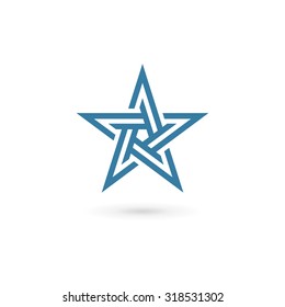 Abstract star logo icon design template elements