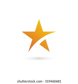Abstract star logo icon design template elements