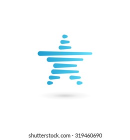 Abstract star logo icon design template elements