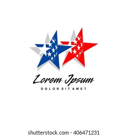 Abstract star logo icon design template elements