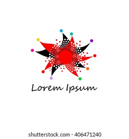 Abstract star logo icon design template elements
