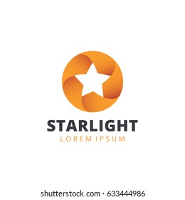 Abstract star logo icon design template elements