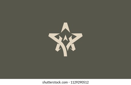 abstract star logo icon vector