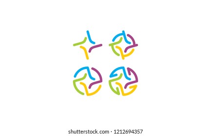 abstract star logo icon vector