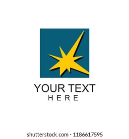 Abstract star logo on Square Box - Color Symbol Vector Creative Logo