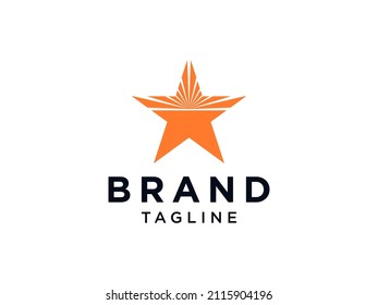 Abstract Star Logo. Star Symbol included Geometric Line Starburst Rays isolated on White Background. Usable for Business and Branding Logos. Flat Vector Logo Design Template Element