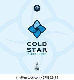 Abstract star logo template