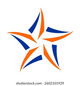 Abstract star logo template design.