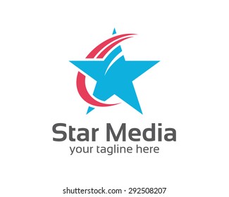 Abstract Star Logo Template. Star Vector Logo Design Branding Corporate Identity. Simple Modern Star Vector .