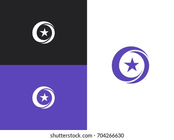 Abstract star logo template. Star vector logo design branding corporate identity. Simple modern star vector.