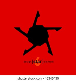 Abstract star logo. Vector company design symbol