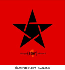 Abstract star logo, vector design element 