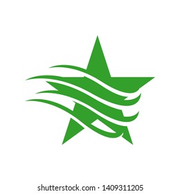abstract star logo vector icon concept illustration with decorative and creative design element