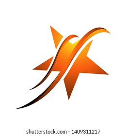 abstract star logo vector icon concept illustration with decorative and creative design element