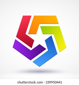 Abstract Star logo. Vector illustration