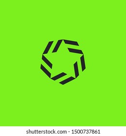 Abstract star logo for your design, vector illustration. Premium star in style line art. Logo star icon. Elegant and modern striped style.